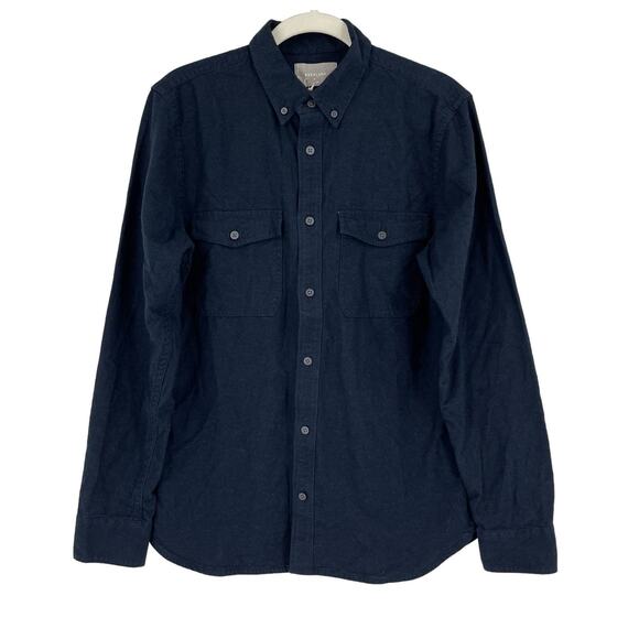 Everlane The Brushed Flannel Shirt Blue Size Medium NWT - Picture 5 of 5